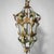 Hollywood Regency Italian Floral Tole Painted Lantern / Chandelier - 3 Lights For Sale - Image 4 of 5