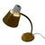 Desk lamp by Hala Zeist. Yellow base and a brass neck that connects to the two tone shade. Sockey mounted by a brass screw...