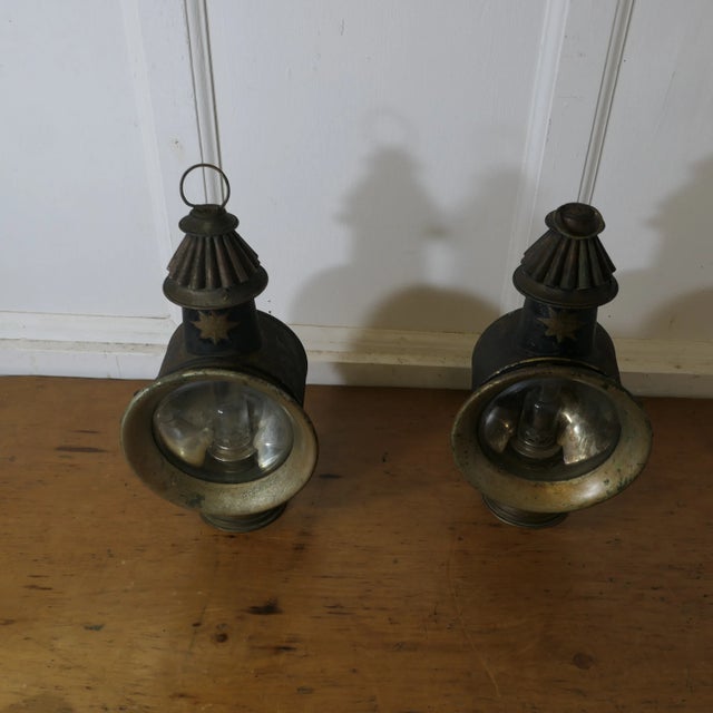 French Brass and Iron Carriage Table Lamps from Daris, 1890s, Set of 2 For Sale - Image 9 of 13