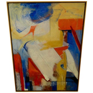 1980's Abstract Oil Painting For Sale