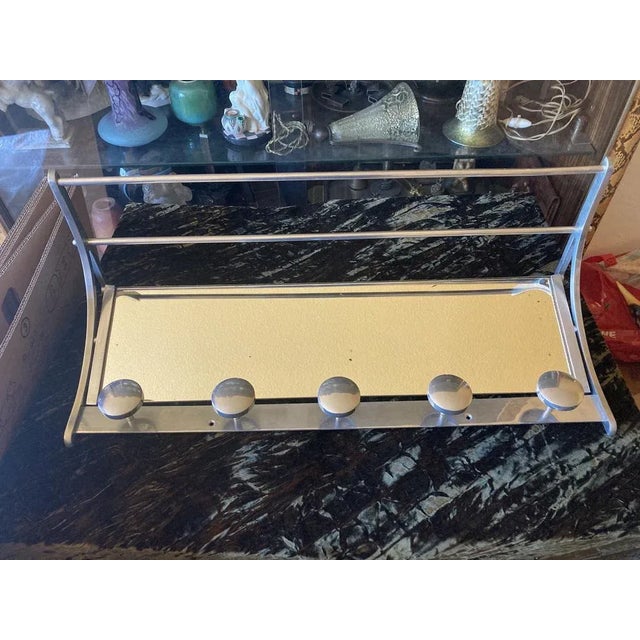 Art Deco French Chrome-Plated Wall Rack, 1930s For Sale - Image 11 of 11