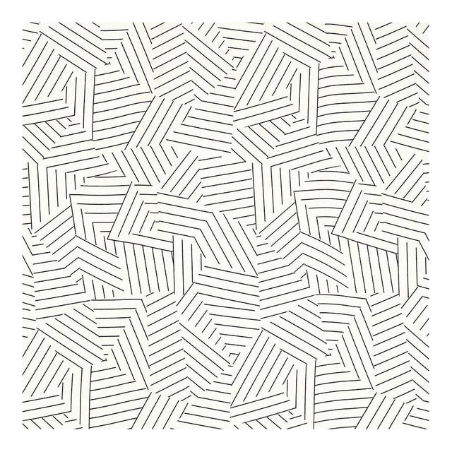 Sample, Schumacher Deconstructed Stripe Fabric in Black For Sale