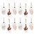 Brown Burgandy Dried Floral Glass Ornament (Set of 12) For Sale - Image 8 of 8
