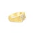 Contemporary Three Row Diamond Statement Ring 14k Yellow Gold, Size 6 For Sale - Image 3 of 4