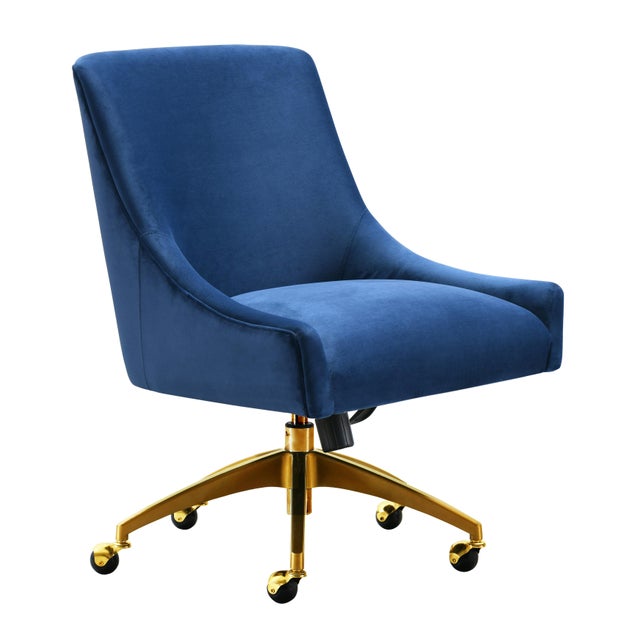 Navy Blue Beatrix Navy Office Swivel Chair For Sale - Image 8 of 8