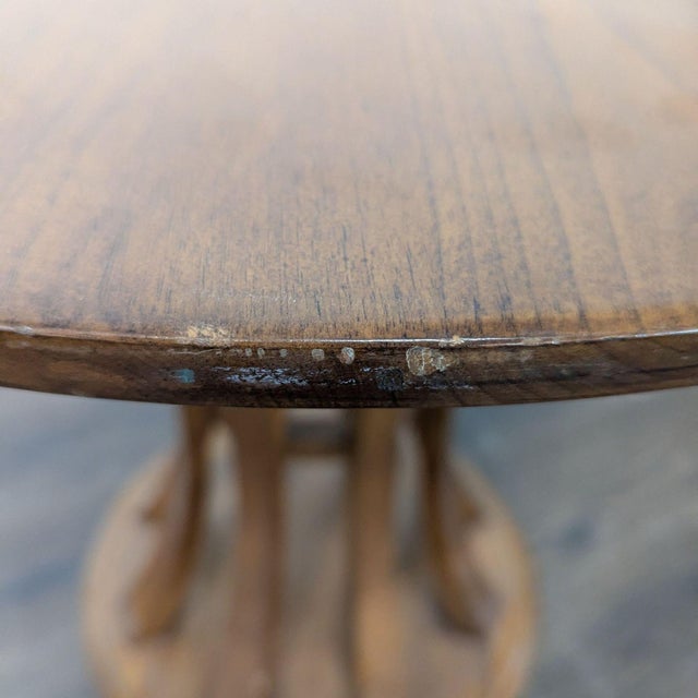 Crate & Barrel Round Wood End Table For Sale In San Francisco - Image 6 of 7