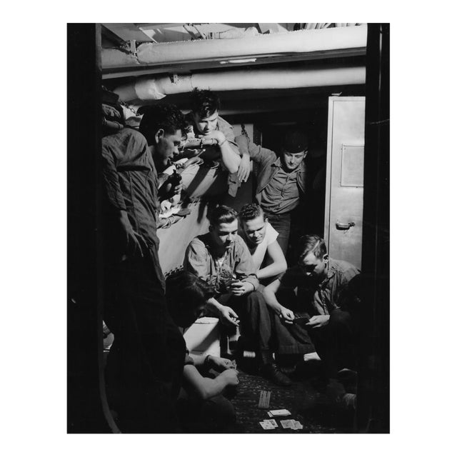 1952 United States Navy Sailors Playing Cards Photograph For Sale