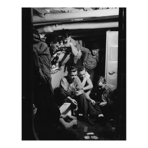 1952 United States Navy Sailors Playing Cards Photograph