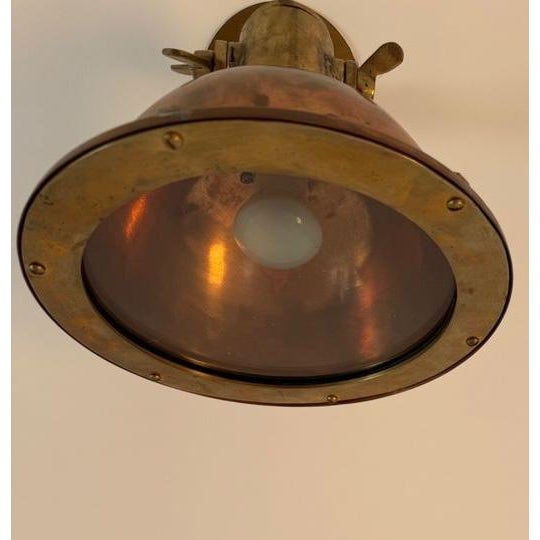 Pair of Vintage Nautical Light Fixtures For Sale - Image 4 of 4