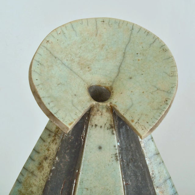 Sculpture of Cloaked Figure in Ceramic For Sale - Image 3 of 11