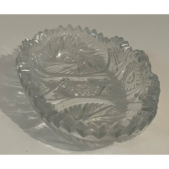Victorian Antique Cut Glass Candy Dish For Sale - Image 3 of 9