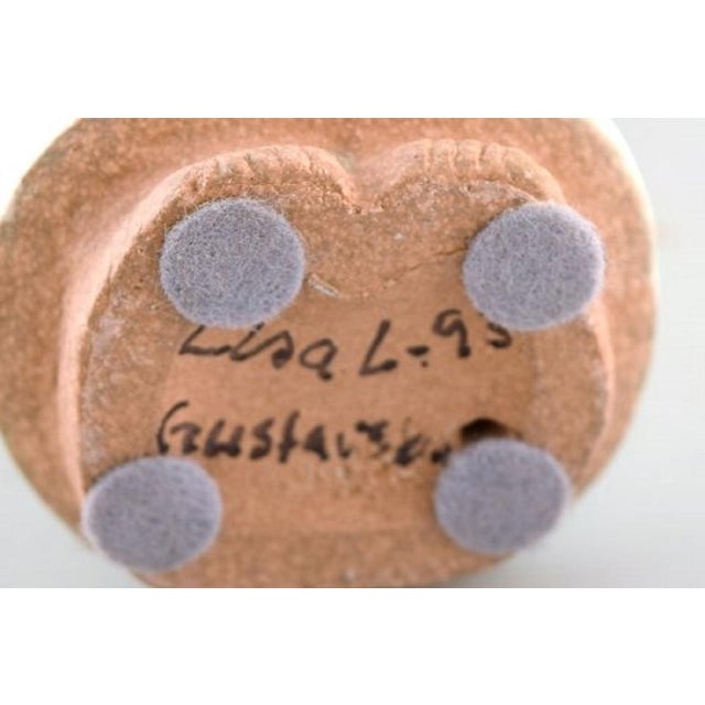 Glazed Ceramic Girl Figurine by Lisa Larson for Gustavsberg, 1993 For Sale - Image 6 of 7
