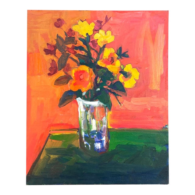 William B Hannum 1947-1998 Still Life Flowers in a Vase For Sale
