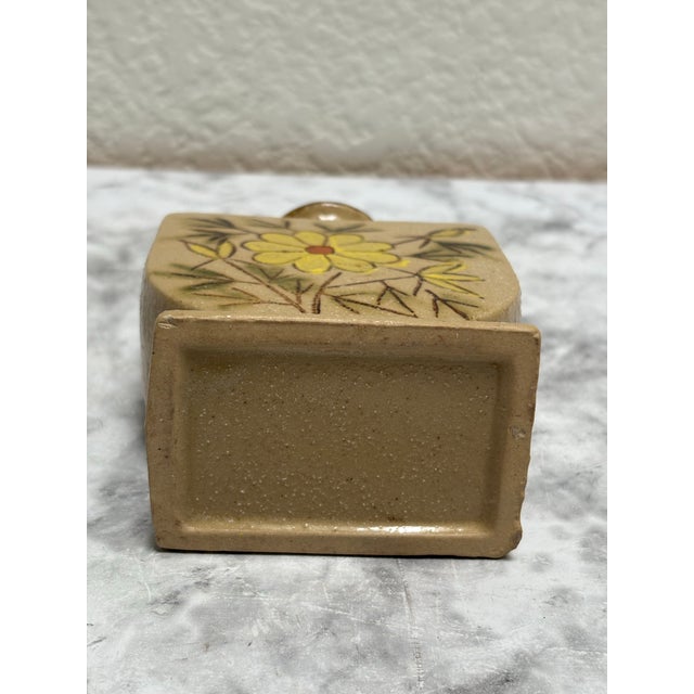 Vintage 1970s Petite Stoneware Ceramic Floral Vase For Sale In Sacramento - Image 6 of 7