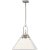 Modern Suzanne Kasler for Visual Comfort Signature Pierre Medium Pendant in Polished Nickel & White For Sale - Image 3 of 6