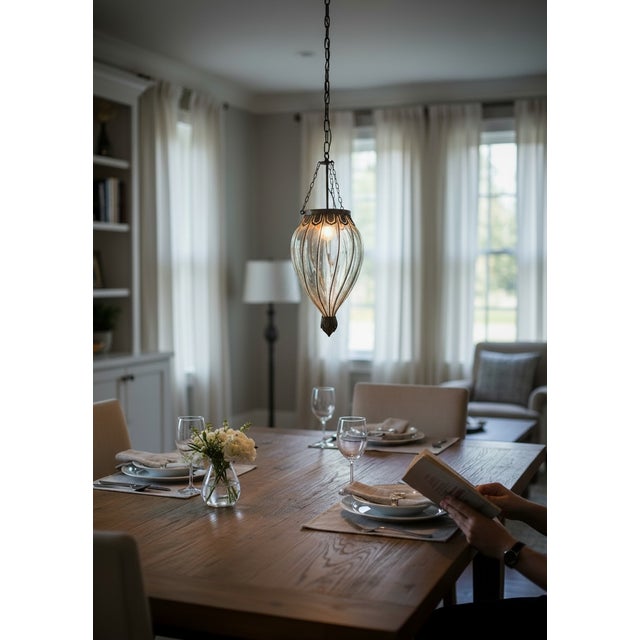 Elevate your interior with this exceptional mid-century modern pendant light, meticulously handcrafted in Italy during the...