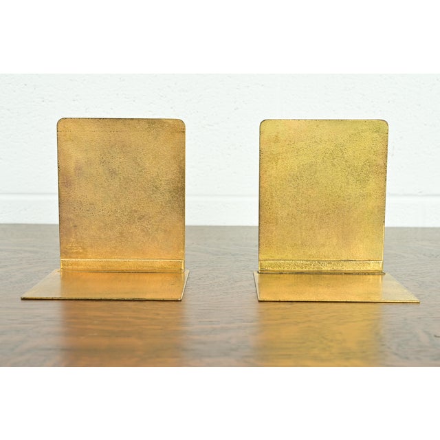 Tiffany Studios New York Graduate Pattern Bronze Doré Bookends, Circa 1910 For Sale - Image 9 of 13