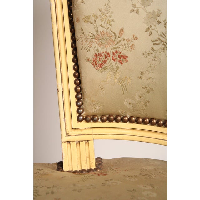 Set of 6 Louis XVI Style Painted Dining Chairs For Sale - Image 12 of 12