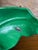 Metal Vintage Sculptural Green Leaf Form Metal Centerpiece Bowl With Découpage Appliqué For Sale - Image 7 of 12