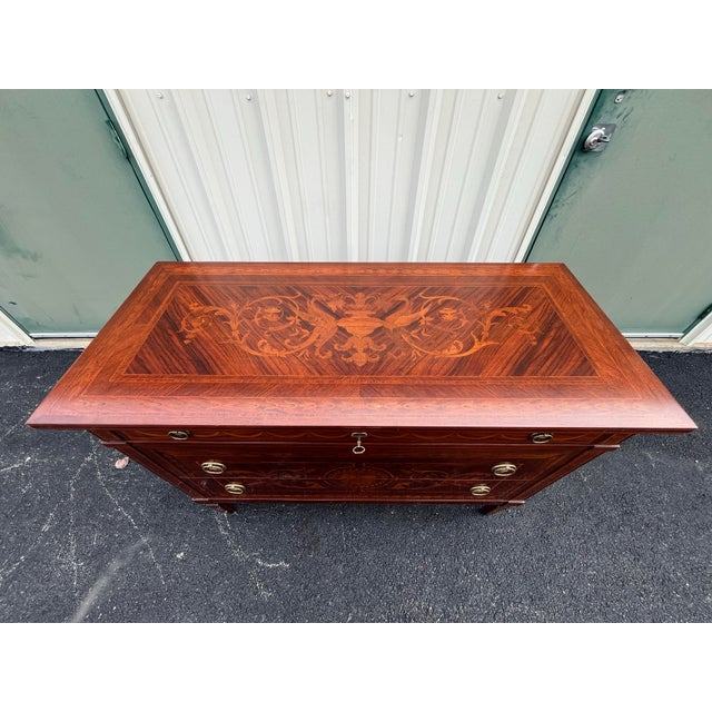 David Michael 18th C. Giuseppe Maggiolini Style Neoclassical Inlaid Chest of Drawers, Italy For Sale - Image 4 of 12