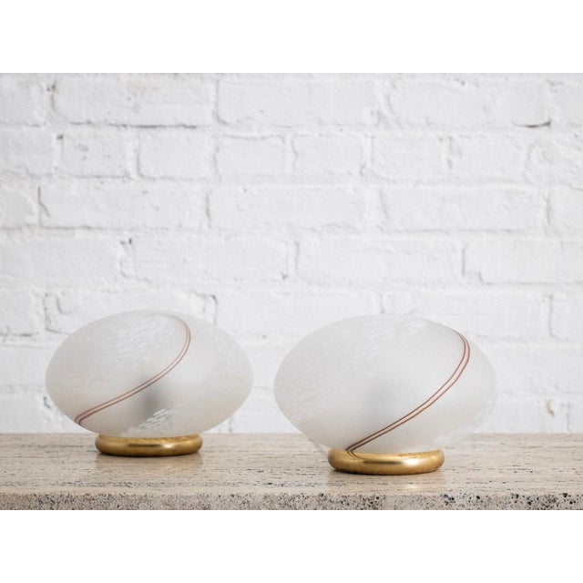 Mid-Century Modern Vetri Murano "Swirl" Table Lamps, Italy 1980s, a Pair For Sale - Image 3 of 9