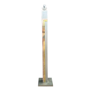 Brushed Stainless Steel Floor Lamp by Pierre Cardin for Laurel For Sale