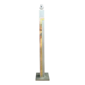 Brushed Stainless Steel Floor Lamp by Pierre Cardin for Laurel