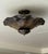 Art Deco Brass Semi Flush Mount Ceiling Light, Handmade Wavy Petal Design, 4 Bulbs For Sale - Image 4 of 9