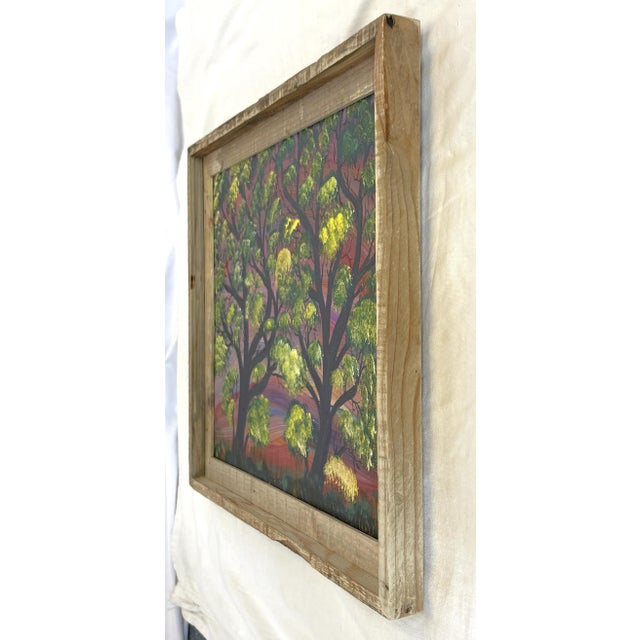 Original Signed and Framed Primitive Outsider Art Acrylic on Canvas by Ernie Faragoi (Florida, Present Day) For Sale - Image 11 of 12