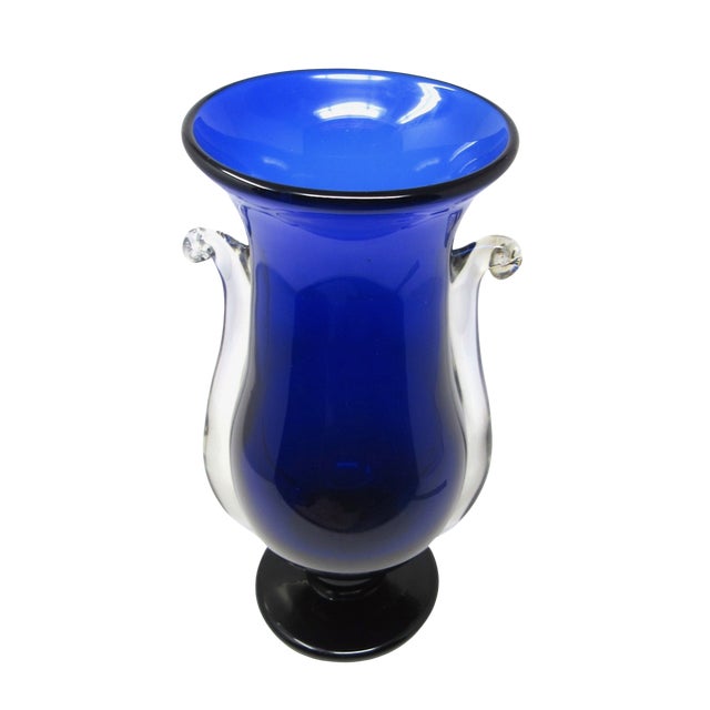 Blue Trophy Vase by Steven Correia - Signed and Dated (1990) For Sale In Los Angeles - Image 6 of 9