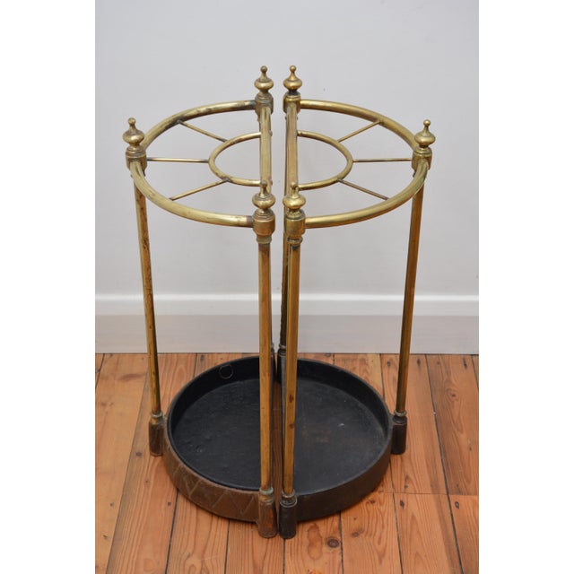 Late 19th Century English Antique Umbrella Stands in Brass, 1870s, Set of 2 For Sale - Image 5 of 11