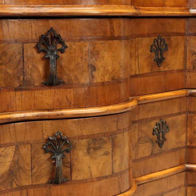 Walnut and Burl Walnut Trumeau, Italy, 20th Century For Sale - Image 11 of 14