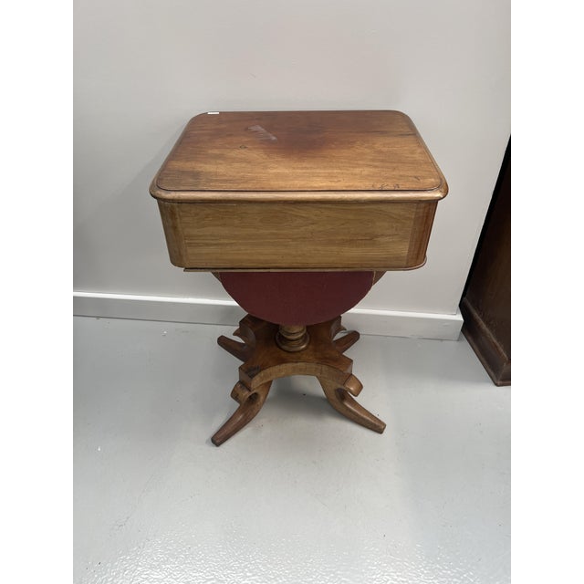 Antique Mahogany Sewing Table For Sale - Image 5 of 10