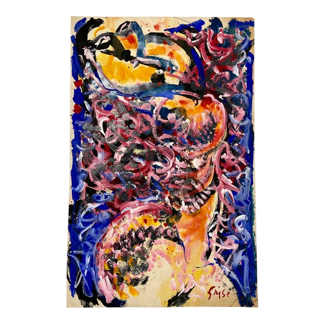 Abstract Expressionism Vintage Nude of Woman by Hendrik Grise For Sale