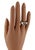 Mid 20th Century Mid 20th Century Koesia Champagne Diamond 18k White Gold Dome Band Ring - Size 6.5 For Sale - Image 5 of 5