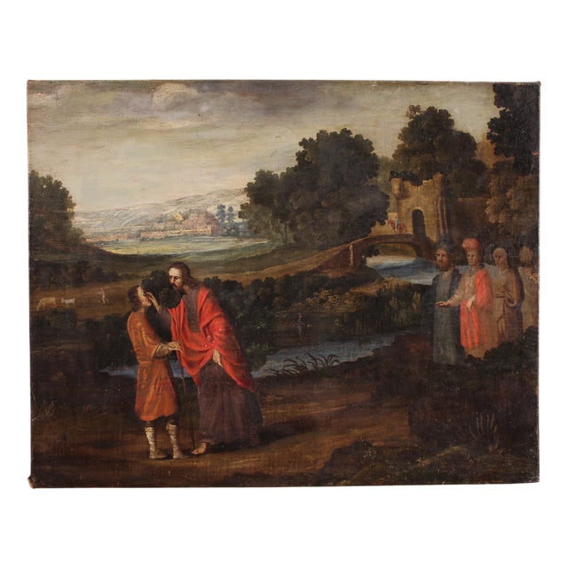 Healing of the Blind Man, 1670, Oil on Canvas For Sale