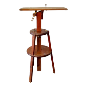 Late 1800s French Pine Camera Stand, H. Mackenstein, Paris