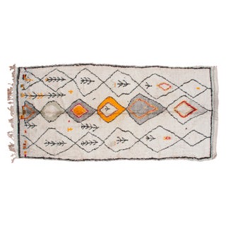 Vintage Moroccan Rug Runner - 4'3" x 9'4" For Sale