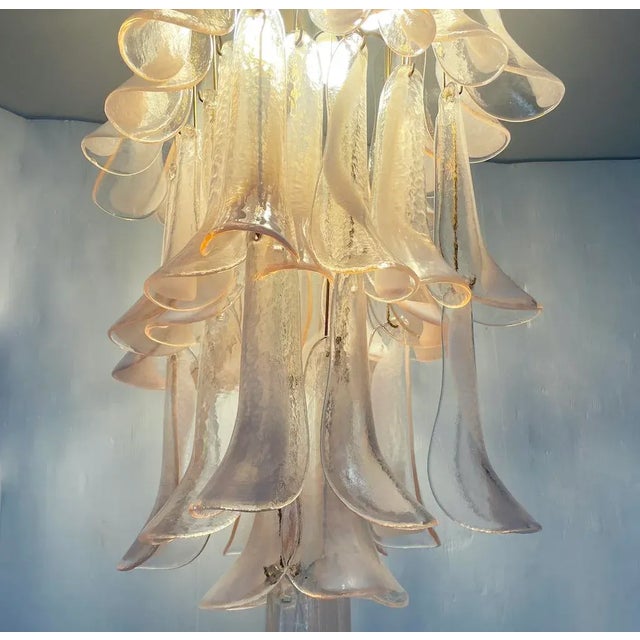 Vintage Pendant Lamp in Pink Murano For Sale - Image 6 of 10