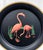 Mid-Century Florida Regency Flamingo Metal Round Serving Tray Wall Art - 19" For Sale - Image 4 of 9