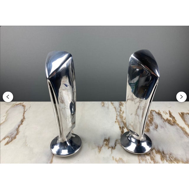 Art Deco Wall Sconces in Aluminum Magnesium by Jorge Pensi, 1980s, Set of 2 For Sale - Image 10 of 11