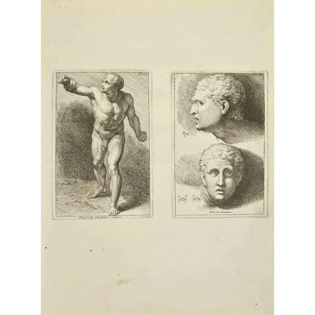 Anatomy Studies is an etching realized by Nicholas Cochin in 1755. Good conditions with foxing and folding. The artwork is...