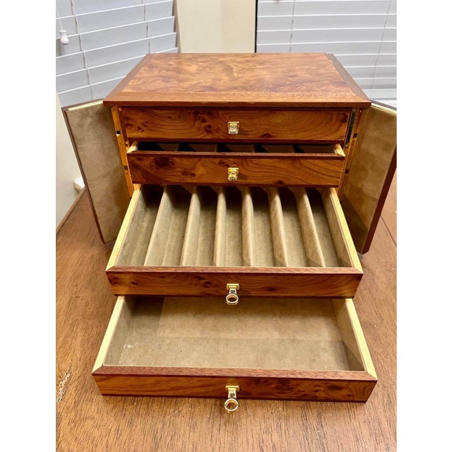 Late 20th Century Late 20th Century Agresti Italian Dresser Top Jewelry Box For Sale - Image 5 of 8