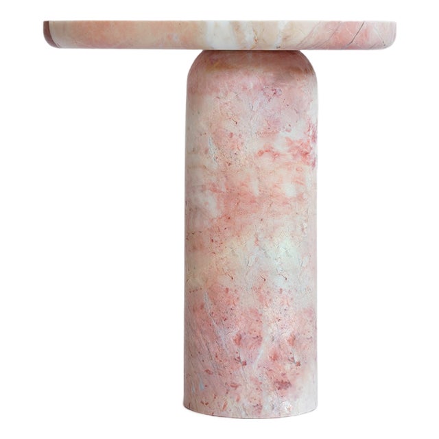 Bold Pink Marble Side Table from Kiwano Concept For Sale