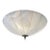 Directoire-Style French Pleated Alabaster Bowl Flush Mount Ceiling Light For Sale
