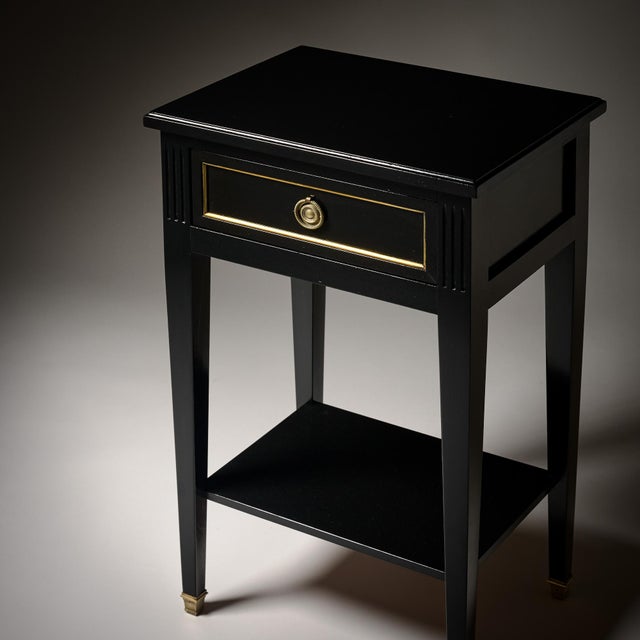 French Side Tables, Directoire Style, Ebonized Mahogany, 19th Century For Sale In Austin - Image 6 of 9