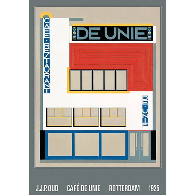 Café De Unie Poster by J.J.P. Oud, Rotterdam, 1925 For Sale - Image 10 of 10