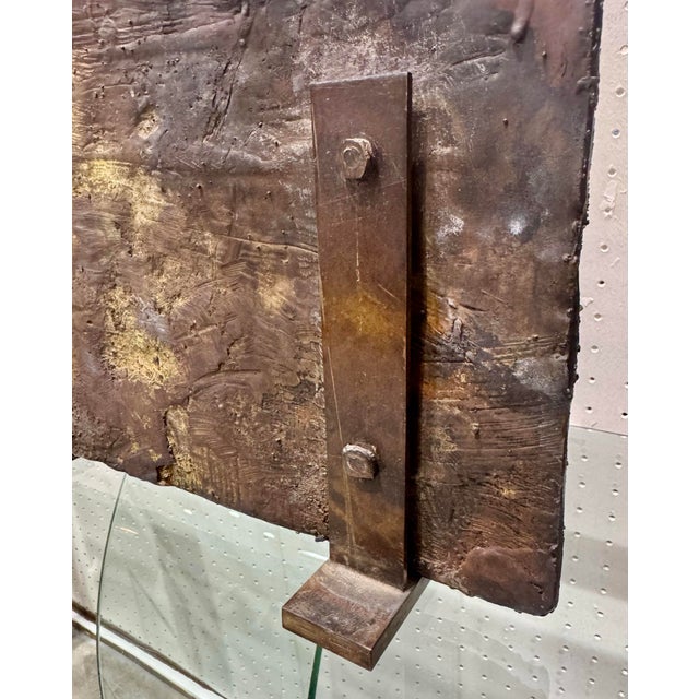 Metal Late 20th Century Mid Century Vintage Modern Abstract Brutalist Bronze Signed Dated Sculpture For Sale - Image 7 of 8