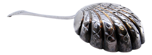 Shell-Shaped Silver Sprinkling Spoon with Handle Reliefs