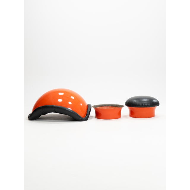 Set of Rodica Lounge Chair and Ottoman by Mario Brunu for Comfort, Italy, 1960s For Sale - Image 9 of 10
